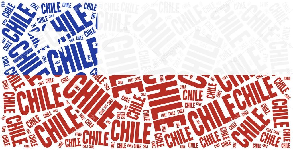 National flag of Chile. Word cloud illustration. — Stock Photo © Mattz90  #61134737